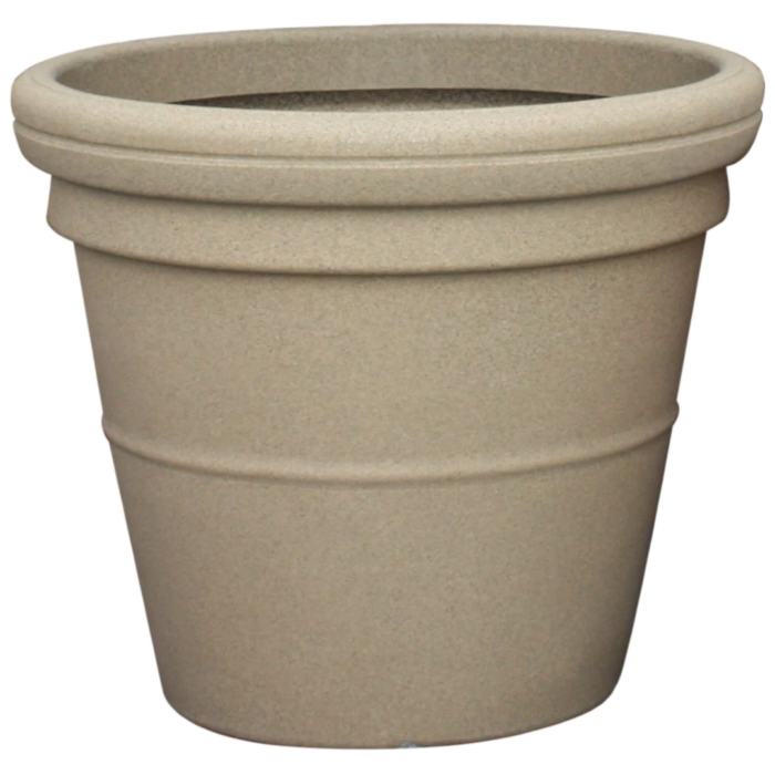 Prestige Ronde 500L zandkleurige plantenbak Rome – geel