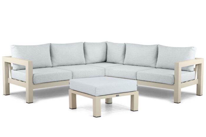 Lifestyle Garden Furniture Luca hoek loungeset 4-delig – Taupe-naturel-bruin