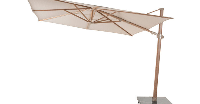 4 Seasons Outdoor | Siesta Premium Parasol 300 x 300 cm | Zand-Houtlook