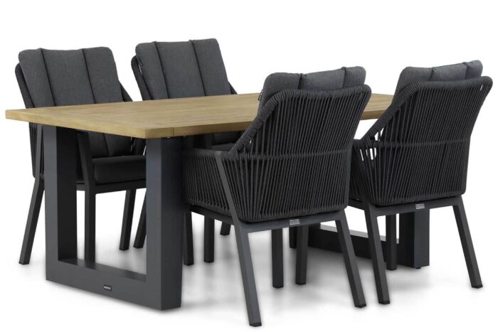 Lifestyle Garden Furniture Verona/Talai 180 cm dining tuinset 5-delig – Grijs-antraciet