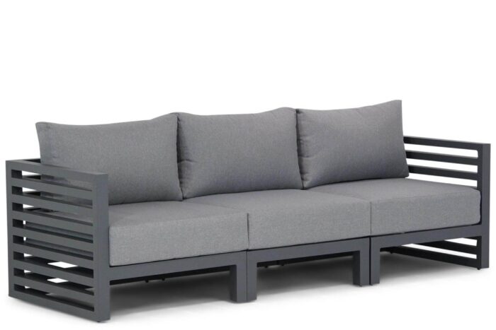 Santika Furniture Jaya lounge tuinbank 3-delig – Grijs-antraciet