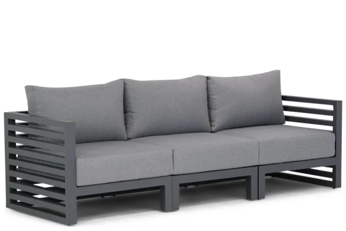 Santika Furniture Jaya lounge tuinbank 3-delig - Grijs-antraciet