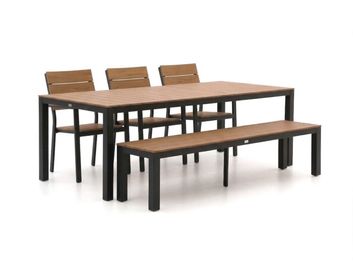 Bellagio tuinmeubelen + 10% kassakorting | Bellagio Fidenza 220cm picknickset 3-delig – Grijs