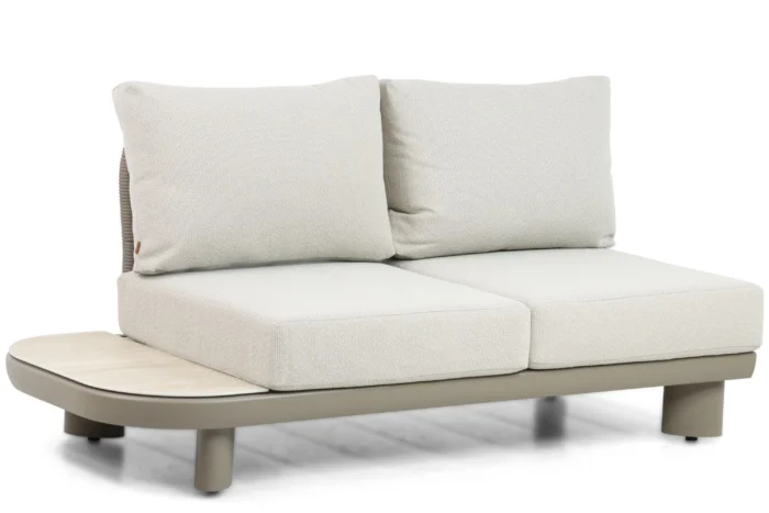 Santika Furniture Guss open bank rechts - Taupe-naturel-bruin