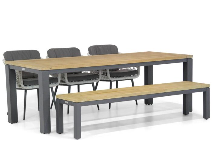 Lifestyle Garden Furniture Western/Veneto 230 cm dining tuinset 5-delig – Wit