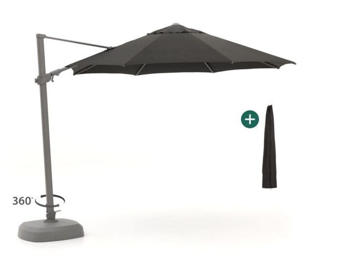 Shadowline Austin zweefparasol ø 350cm Laagste prijsgarantie! – Zwart
