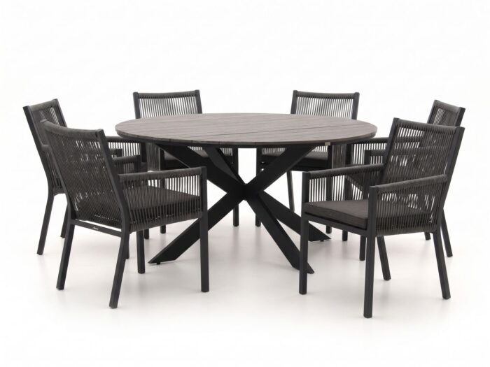 Manifesto Furniture Rivola/Fidenza ø149cm dining tuinset 7-delig