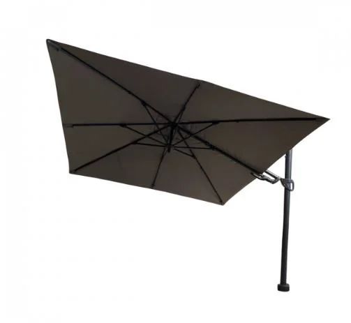 Borek Barletta vrijhangende zweefparasol 3x3 m. grijs
