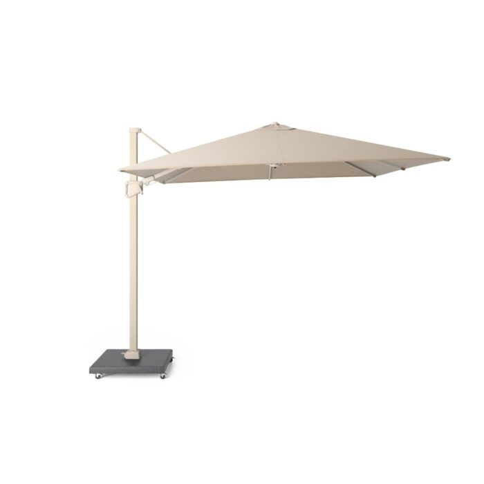 Platinum Milano T² zweefparasol | 300x300cm | Ivory/Sandstone – Wit, Beige
