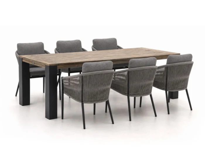 Bellagio tuinmeubelen + 15% kassakorting | Bellagio Mineo/ROUGH-X 240cm dining tuinset 7-delig