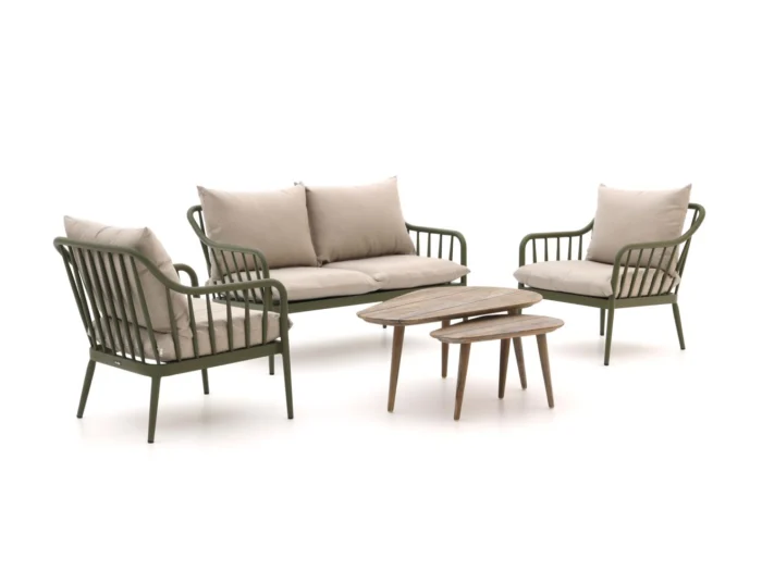 Manifesto Furniture Celante/ROUGH-K stoel-bank loungeset 4-zits 5-delig - Groen
