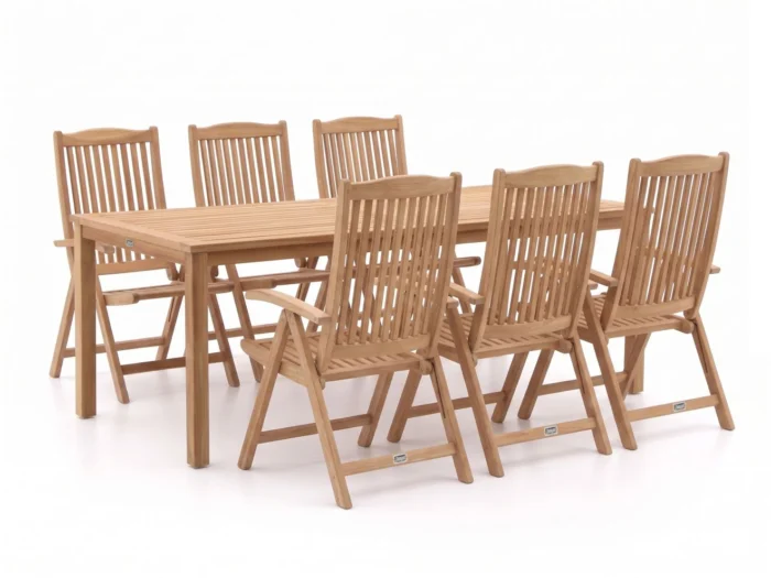 Sunyard Furniture Veronica/Liverpool 210cm dining tuinset 7-delig verstelbaar