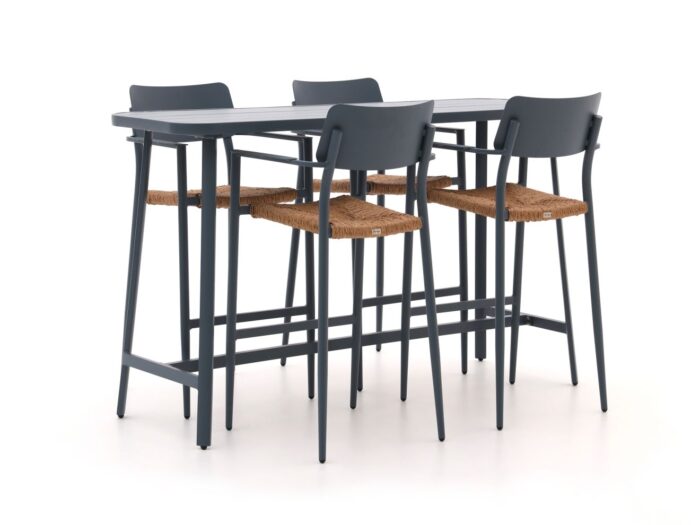Bellagio tuinmeubelen Cino 175cm barset 5-delig stapelbaar – Blauw