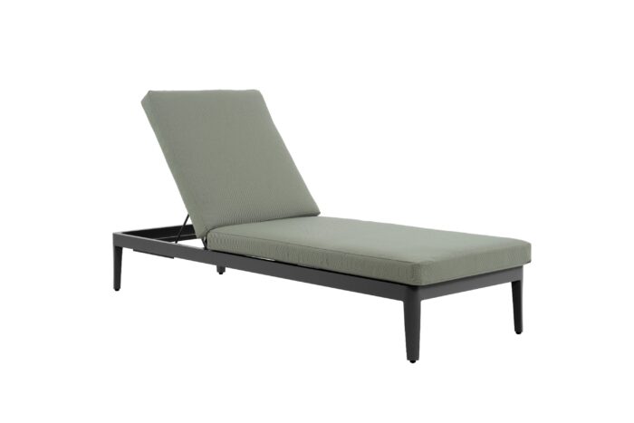 Lifestyle Garden Furniture Mateo ligbed met kussen antraciet/moss green – Grijs-antraciet