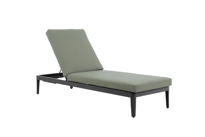 Lifestyle Garden Furniture Mateo ligbed met kussen antraciet/moss green - Grijs-antraciet