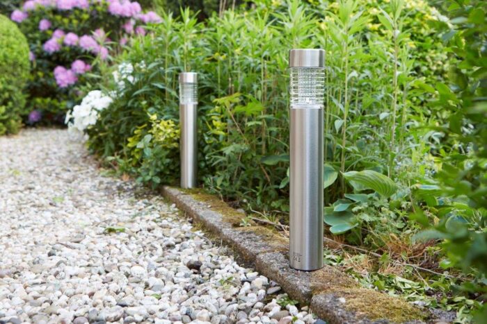 Luxform lighting solar staande lamp Tacoma RVS 6 x 6 x 37 cm – grijs