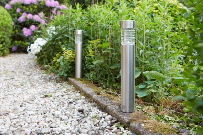 Luxform lighting solar staande lamp Tacoma RVS 6 x 6 x 37 cm - grijs