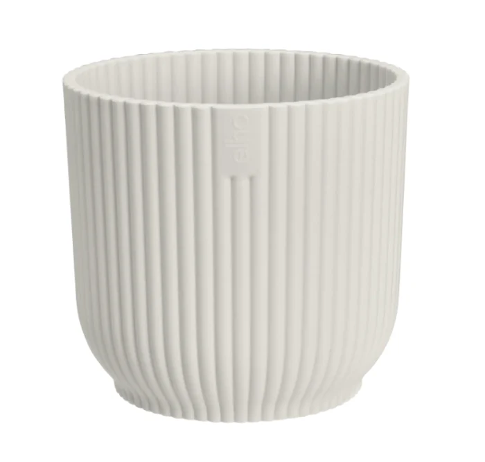 Elho Vibes fold rond mini 9 cm linnen wit bloempot