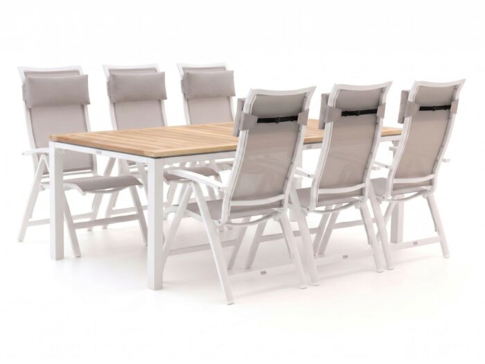 Bellagio tuinmeubelen Lugo/Linosa 240cm dining tuinset 7-delig verstelbaar