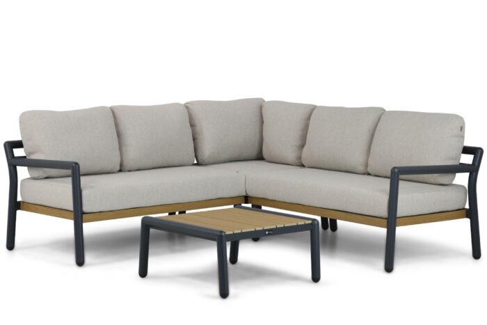 Santika Furniture Aulia hoek loungeset 4-delig – Grijs-antraciet