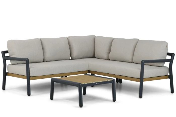 Santika Furniture Aulia hoek loungeset 4-delig - Grijs-antraciet