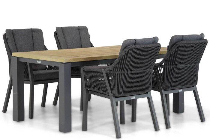 Lifestyle Garden Furniture Verona/Veneto 180 cm dining tuinset 5-delig – Grijs-antraciet