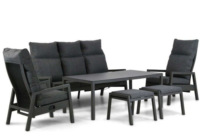Lifestyle Garden Furniture Venice stoel-bank loungeset 6-delig – Grijs-antraciet