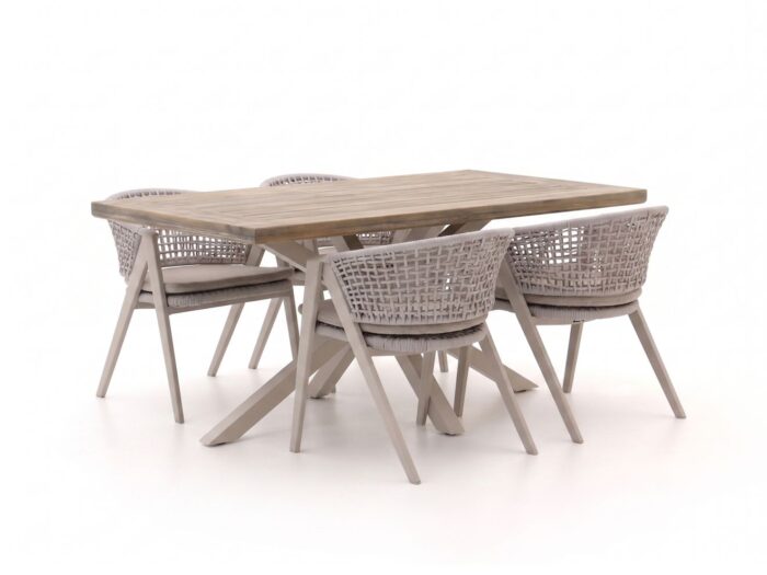 Manifesto Furniture Valsecca/Montorio 160cm dining tuinset 5-delig – Bruin
