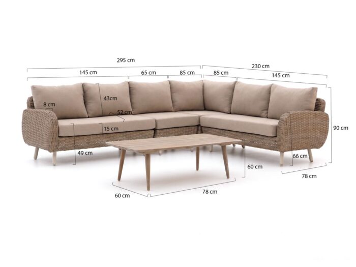 Intenso Furniture Intenso Suzzara/Rough-K lounge hoek loungeset 5-delig Laagste prijsgarantie! – Taupe