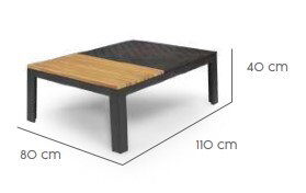 Tierra outdoor Queens Lounge Coffee tafel Small Teak
