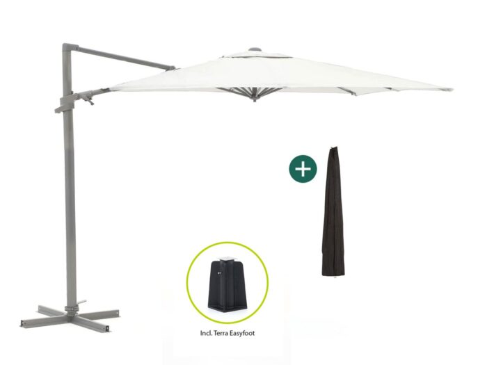 Shadowline Francisco zweefparasol 300x300cm Laagste prijsgarantie! – Grijs