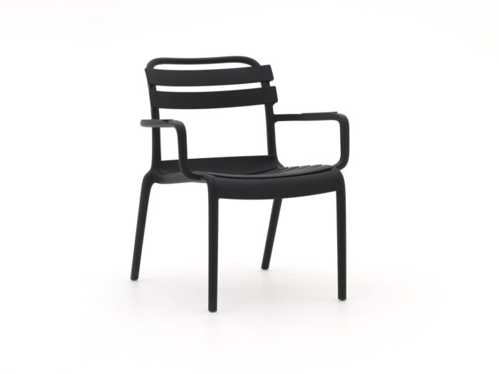 Forza Furniture Forza Vico lounge tuinstoel stapelbaar Laagste prijsgarantie! – Zwart