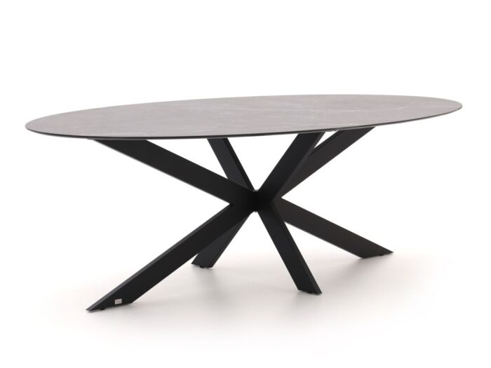 Bellagio tuinmeubelen Furato ellips dining tuintafel 240x120cm – Zwart