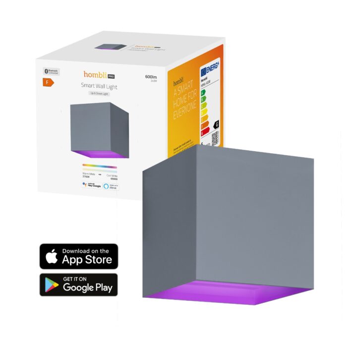 Hombli Smart Wall Light Grey wandlamp – grijs