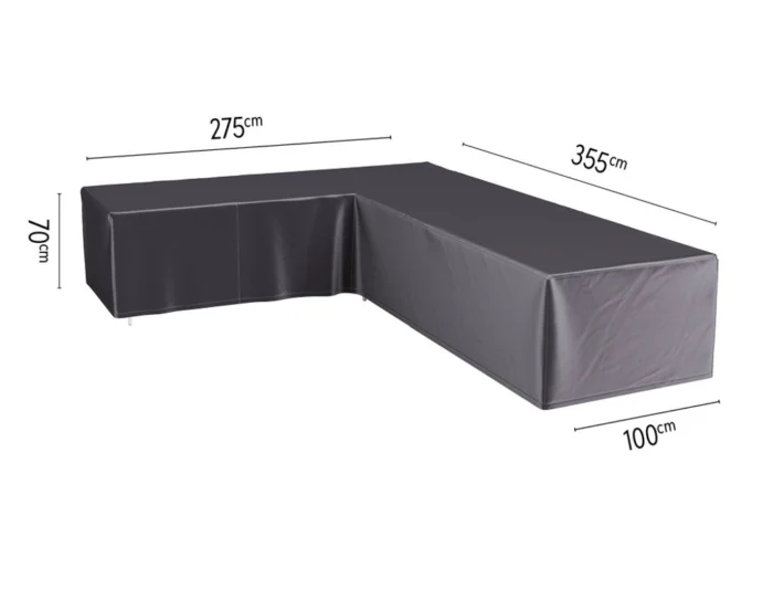 Aerocover Loungesethoes hoekset links 355x275x100xH70 cm - grijs