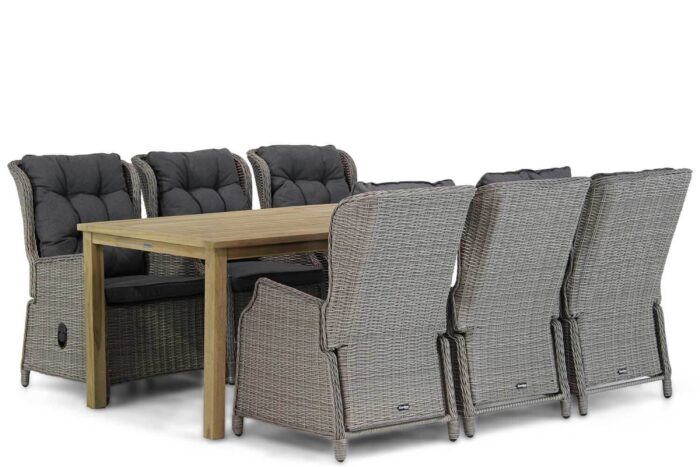 Garden Collections Edingburgh/Weston 210 cm dining tuinset 7-delig – Grijs-antraciet