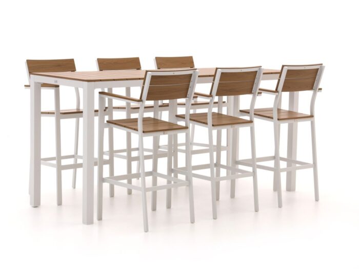 Bellagio tuinmeubelen Fidenza 220cm barset 7-delig – Wit