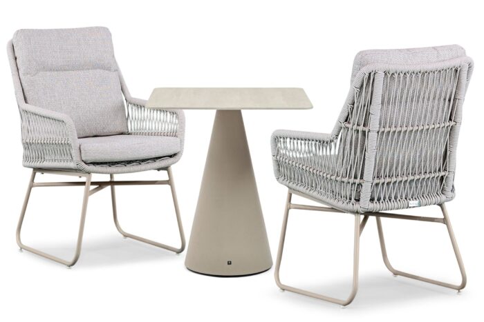 Lifestyle Garden Furniture Vicente/Serino 70×70 cm dining tuinset 3-delig – Zand/Beige