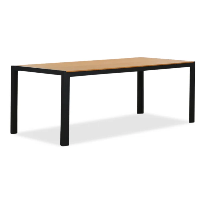 LUX outdoor living Manchester dining tuintafel 6 personen | polywood + aluminium | Natural Wood | 205cm - Taupe - Naturel - Bruin