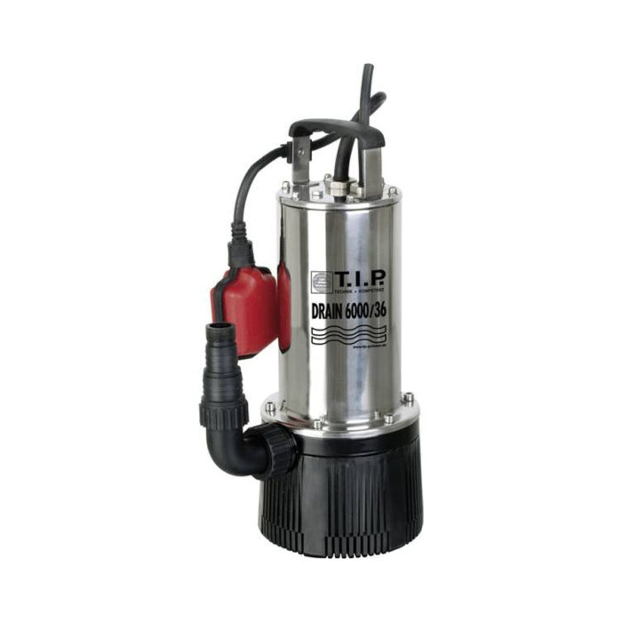 T.I.P. Drain 6000/36 Dompelpomp – Rood / zwart / RVS