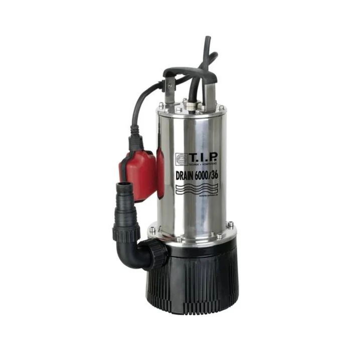 T.I.P. Drain 6000/36 Dompelpomp - Rood / zwart / RVS