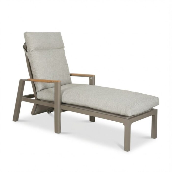 LUX outdoor living Brighton ligbed | aluminium + teak | beige | 179cm