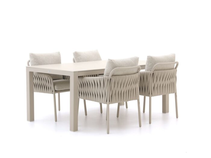 SUNS Fiave/Monte Vari 180cm dining tuinset 5-delig Laagste prijsgarantie! – Taupe