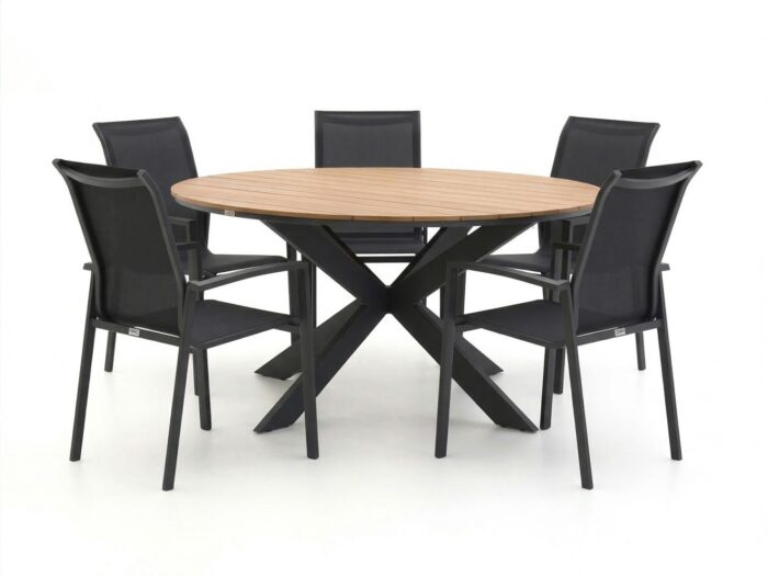 Bellagio tuinmeubelen Forza Centallo/Fidenza ø149cm dining tuinset 6-delig stapelbaar Laagste prijsgarantie!