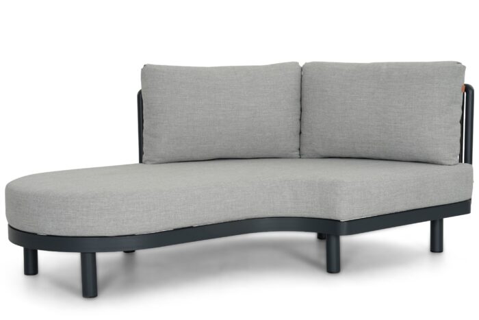 Santika Furniture Nanda Chaisse Longue rechts – Grijs-antraciet