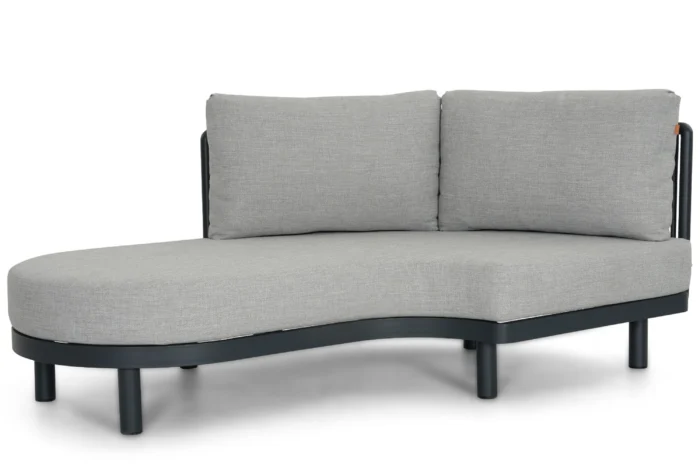 Santika Furniture Nanda Chaisse Longue rechts - Grijs-antraciet