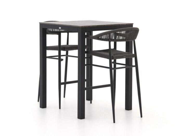 Manifesto Furniture Belpasso/Fidenza 80cm barset 3-delig stapelbaar – Grijs