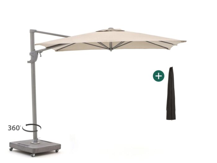 Shadowline Francisco zweefparasol 260x260cm Laagste prijsgarantie! – Grijs