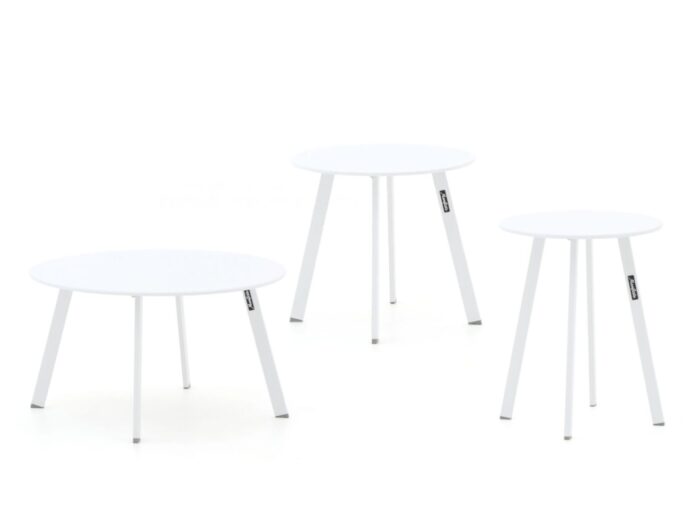 Manifesto Furniture Manifesto Bovezzo bijzet tuintafelset 3-delig Laagste prijsgarantie! – Wit