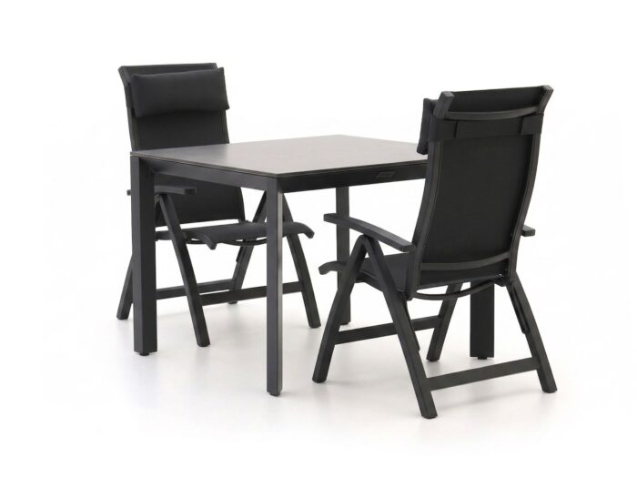Bellagio tuinmeubelen Bellagio Fermo/Sestino 90cm dining tuinset 3-delig verstelbaar Laagste prijsgarantie! – Grijs